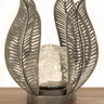 Blume aus Metall grau/silber inkl. Solarkugel Höhe 21,5cm Durchmesser 16,5cm - Lifestyle & More