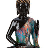Buddha Skulptur "Colorful Art" aus Polyresin schwarz/bunt Höhe 31cm Breite 18cm - Lifestyle & More