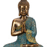 Buddha Skulptur Dekofigur aus Kunststein gold/mint grün Höhe 30cm Breite 20cm - Lifestyle & More