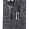 Design Bestecktaschen aus Filz abwaschbar | 6er - Set | Tischsets, Platzsets, Tischdecken | Dunkelgrau - Lifestyle & More