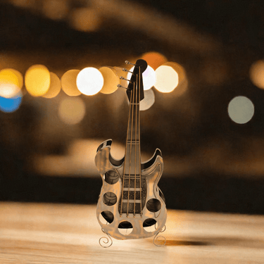 Exklusives Weinregal in Form einer Gitarre aus Metall Höhe 104 cm - Lifestyle & More