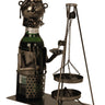 Extravaganter Bier Flaschenhalter Saarländisch Schwenker aus Metall in silber Höhe 25 cm - Lifestyle & More