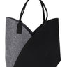 Filz - Tasche Einkaufstasche anthrazit und grau Höhe 35cm Breite 42cm Tiefe 14,5cm - Lifestyle & More