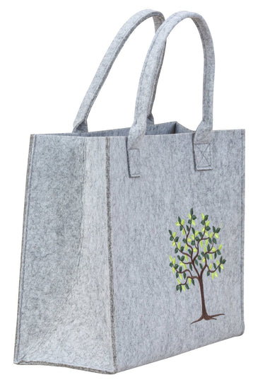 Filz - Tasche Einkaufstasche mit Lebensbaum Höhe 28cm Breite 35cm Tiefe 14cm - Lifestyle & More