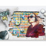 Frühstücksbrett Schneidebrett Brotbrett im modernen Street Art Look 14x23 cm (Music) - Lifestyle & More