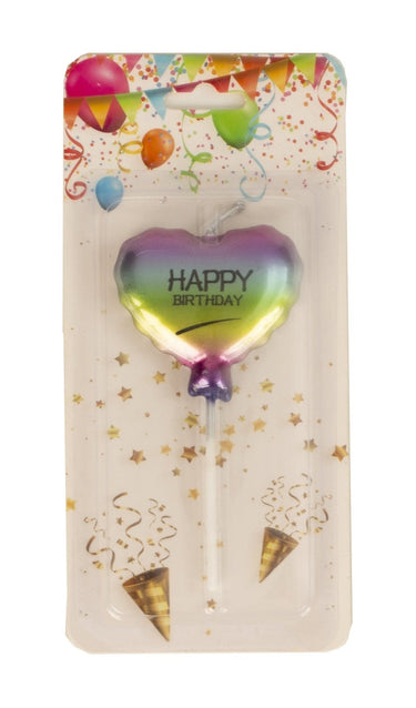Geburtstagskerzen Ballonmuster 11 - teiliges Set in Regenbogenfarben Zahl 0 - 9 sowie Happy Birthday - Lifestyle & More