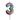 Geburtstagskerzen Ballonmuster in Regenbogenfarben Zahl 3 Höhe 8 cm - Lifestyle & More