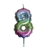 Geburtstagskerzen Ballonmuster in Regenbogenfarben Zahl 8 Höhe 8 cm - Lifestyle & More