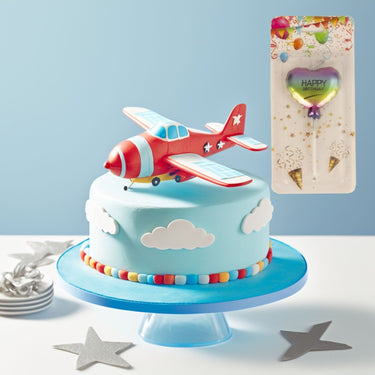 Geburtstagskerzen Ballonmuster Regenbogenfarben Happy Birthday Kerze Höhe 11 cm - Lifestyle & More