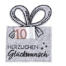 Geldgeschenk Umschlag aus Filz grau mit Druck Höhe 13cm Breite 10 cm - Lifestyle & More