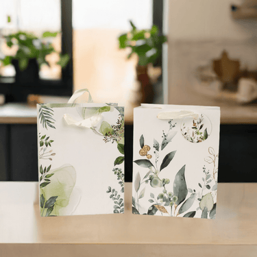 Geschenktaschen Geschenktüten jeweils im 4er Set 18x23x10 cm Blumen - Lifestyle & More