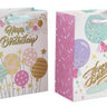 Geschenktüte Geschenktasche "Happy birthday" mit Goldglitzer im 4er Set 23x18x10cm - Lifestyle & More