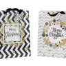 Geschenktüte Weihnachten schwarz - und weiß/gold mit Glitzer im 4er Set Abmessung 26x32x12cm - Lifestyle & More