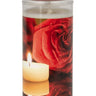 Grabkerze rote Rose mit Licht 7x20 cm 7 - Tage Brenndauer! - Lifestyle & More