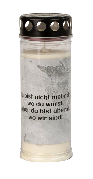 Grabkerze rote Rose mit Spruch 7x20 cm, 7 - Tage Brenndauer! - Lifestyle & More