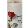 Grabkerze rote Rose mit Spruch 7x20 cm, 7 - Tage Brenndauer! - Lifestyle & More