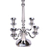 Kerzenständer 4 - armig Kerzenleuchter Kandelaber zum stellen und hängen aus Metall silber Höhe 42 cm - Lifestyle & More