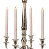 Kerzenständer 4 - armig Kerzenleuchter Kandelaber zum stellen und hängen aus Metall silber Höhe 62 cm - Lifestyle & More