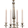Kerzenständer 4 - armig Kerzenleuchter Kandelaber zum stellen und hängen aus Metall silber Höhe 80 cm - Lifestyle & More