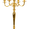Kerzenständer 5 - armig Kerzenleuchter Kandelaber aus Metall gold Höhe 60 cm - Lifestyle & More