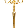 Kerzenständer 5 - armig Kerzenleuchter Kandelaber aus Metall gold Höhe 80 cm - Lifestyle & More
