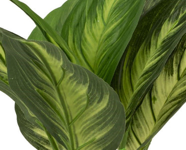 Künstliche Grünpflanze modern arrangiert im Seegrasübertopf Höhe 30 cm ⌀ 11 cm - Lifestyle & More