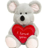 Kuscheltier Maus mit Herz I Love you 30 cm groß Plüschmaus Plüschbär samtig weich - Lifestyle & More