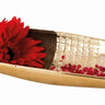 Moderne Deko Schale Obstschale aus Keramik gold/braun Länge 36,5 cm - Lifestyle & More