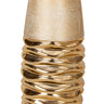 Moderne Dekovase Blumenvase Tischvase Vase aus Keramik gold 10x28 cm - Lifestyle & More