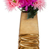 Moderne Dekovase Blumenvase Tischvase Vase aus Keramik gold 11x26 cm - Lifestyle & More