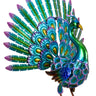 Moderne Gartenfigur Gartenskulptur Pfau aus Metall mehrfarbig Höhe 52 cm Breite 55 cm - Lifestyle & More