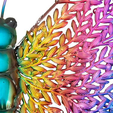 Moderne Gartenfigur Gartenskulptur Schmetterling aus Metall Mehrfarbig Höhe 46 cm Breite 58 cm - Lifestyle & More