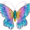 Moderne Gartenfigur Gartenskulptur Schmetterling aus Metall Mehrfarbig Höhe 46 cm Breite 58 cm - Lifestyle & More