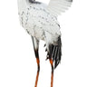 Moderne Gartenfigur Gartenskulptur Storch aus Metall schwarz/weiß Höhe 82 cm Breite 42 cm - Lifestyle & More