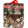 Moderne Geschenktüten Weihnachten Merry Christmas weihnachtliche Kekse im 4er Set Abmessung 26x32x12 - Lifestyle & More