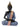 Moderne Skulptur Dekofigur Buddha aus Kunststein schwarz/blau 13x20 cm - Lifestyle & More