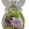 Moderne Skulptur Dekofigur Engel aus Glas inklusive Rosen Dekor 7x10 cm *Made in Germany* - Lifestyle & More