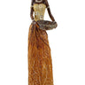 Moderne Skulptur Dekofigur Frau Afrikanerin gold/braun Höhe 40 cm - Lifestyle & More