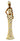 Moderne Skulptur Dekofigur Frau Afrikanerin stehend gold/braun Höhe 33 cm - Lifestyle & More