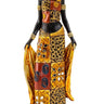 Moderne Skulptur Dekofigur Frau Afrikanerin stehend mit bunten Kleidern und Tuch Höhe 35 cm - Lifestyle & More