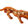 Moderne Skulptur Dekofigur Leopard aus Kunststein bronzefarben Länge 30 cm - Lifestyle & More