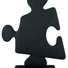Moderne Skulptur Dekofigur Puzzle aus Kunststein auf Sockel 28x38 cm (Schwarz) - Lifestyle & More