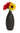 Moderne Vase Tischvase Blumenvase aus Porzellan schwarz Höhe 23cm ⌀ 9cm - Lifestyle & More