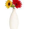 Moderne Vase Tischvase Blumenvase aus Porzellan weiß Höhe 23cm ⌀ 9cm - Lifestyle & More
