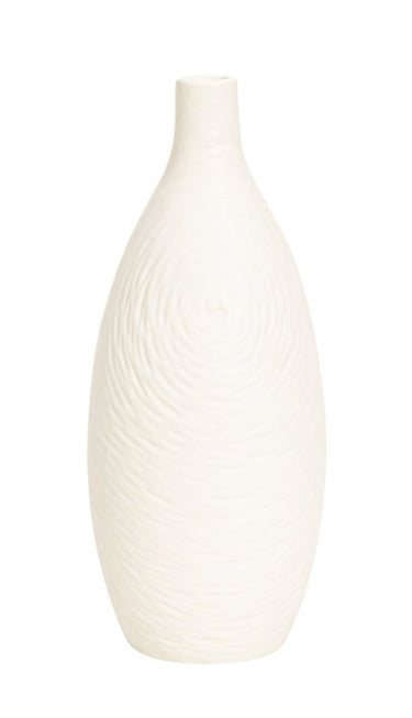 Moderne Vase Tischvase Blumenvase aus Porzellan weiß Höhe 23cm ⌀ 9cm - Lifestyle & More