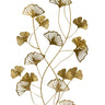 Moderne Wanddekoration Wandskulptur Wandbild Blätter gold aus Metall 35x75 cm - Lifestyle & More