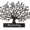 Moderne Wanddekoration Wandskulptur Wandbild Familien - Baum schwarz aus Metall 30x24 cm - Lifestyle & More