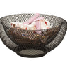 Moderner Obstkorb aus Metall, schwarze Obstschale doppelwandig, Obstaufbewahrungskorb 25x13 cm - Lifestyle & More