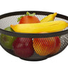 Moderner Obstkorb Früchtekorb Obstschale aus Metall Schwarz 26x12 cm - Lifestyle & More