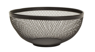 Moderner Obstkorb Früchtekorb Obstschale aus Metall Schwarz 26x12 cm - Lifestyle & More